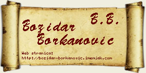 Božidar Borkanović vizit kartica